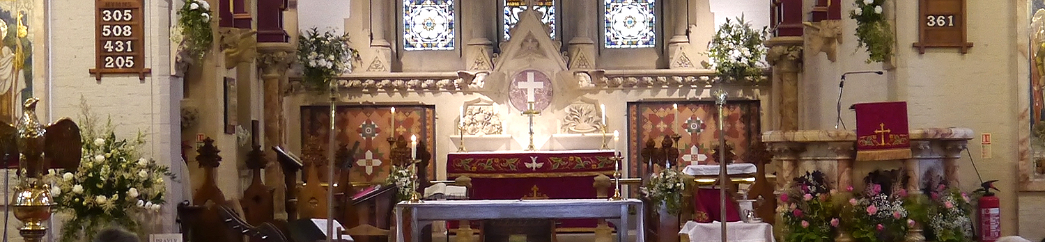 Flowers in church