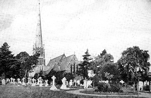 The churchyard in 1909