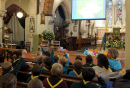 The uniformed groups taking part in the service