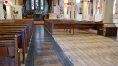 The original pews were removed